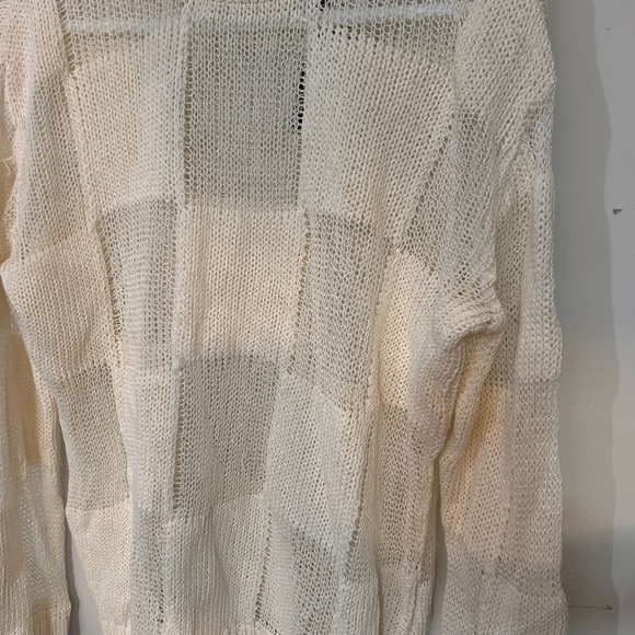 The Open Product Paper Yarn Checker Board Pullover - Picture 7 of 7